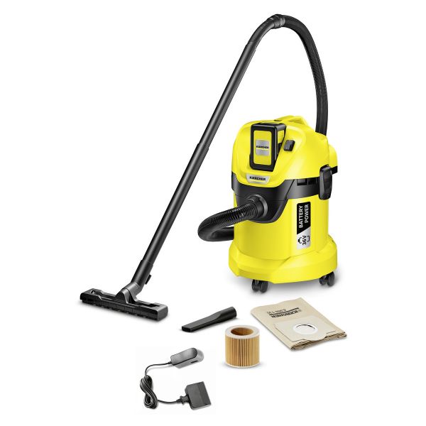 Пылесос Karcher WD 3 Battery Set желтый/черный