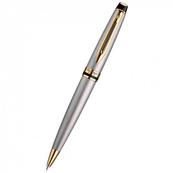 Шариковая ручка WATERMAN Expert 3 (S0952000) Stainless Steel GT (M) чернила: синий нержавеющая сталь позолота 23К